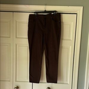 Chico's Brushed Velveteen Straight Leg So Slimming Girlfriend Slim Leg Jeans